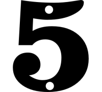 House number 15*15, Sign with house number black or white acrylic