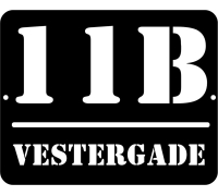 Husnummer Med Vejnavn, Skilt med husnummer
