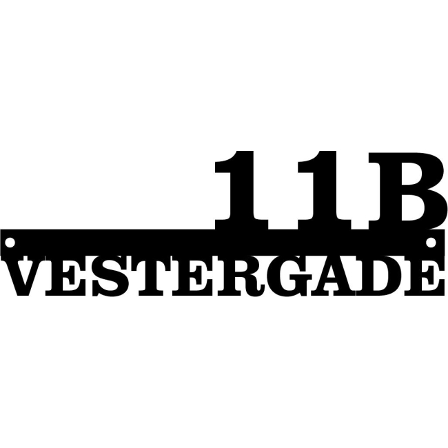 Husnummer skilt, Husnummer Med Vejnavn