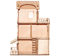 Wooden dollhouse 3 floors, 45*33*11