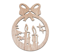 Snowflakes, Christmas toys made of wood