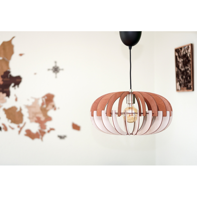 Træ lysekrone, Loftslampe
