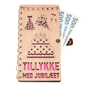 Konvolut til penge, lykønskningskort