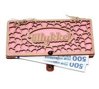 Wooden money card Hearts
