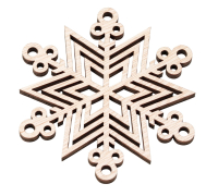 Schneeflocken, Weihnachtsdekoration aus Holz D