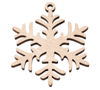 Schneeflocken, Weihnachtsdekoration aus Holz B