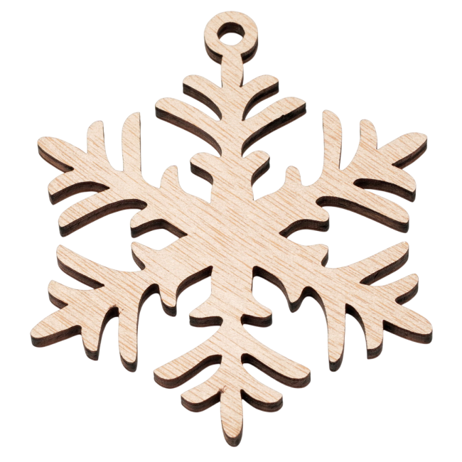 Schneeflocken, Weihnachtsdekoration aus Holz B