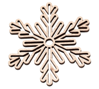 Schneeflocken, Weihnachtsdekoration aus Holz C