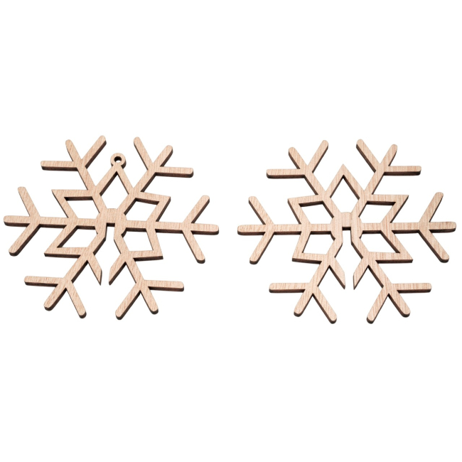 Schneeflocke 3D, Weihnachtsdekoration aus Holz
