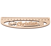 Personalized wooden ruler with engraving