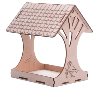 Vogelsamenspender aus Holz, Holzsamenfutterspender mit Vogel, Vogelhaus, Vogelfutterhaus, Vogelfuttermaschine