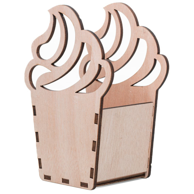 Gift Flower basket, Gift basket without contents, Wooden flower basket Kage