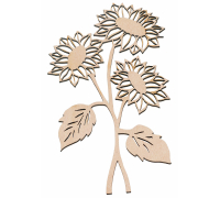 Holzwanddekoration, Holzkunst, Holzdekorationen für die Wand, Holzdekorationen Sonnenblumen