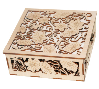 Wooden box, Small wooden box with lid, Small wooden box