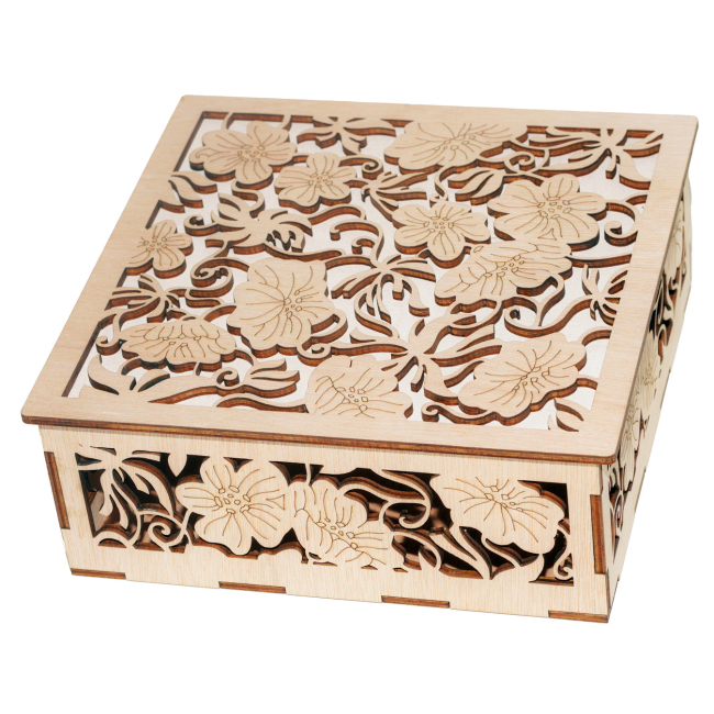 Wooden box, Small wooden box with lid, Small wooden box