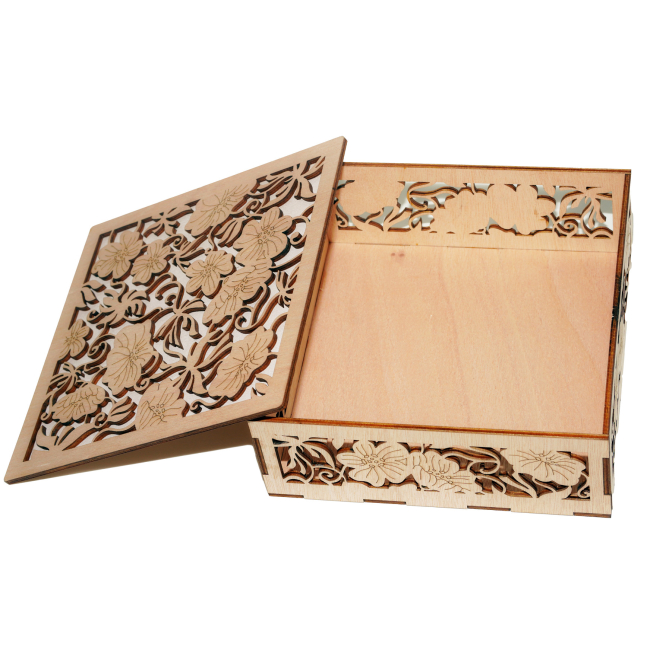 Wooden box, Small wooden box with lid, Small wooden box