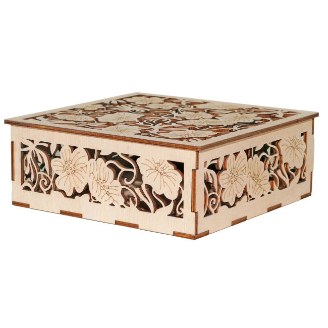 Wooden box, Small wooden box with lid, Small wooden box