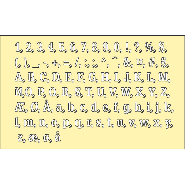 Production of stencils and templates of different sizes and complexity
