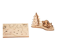 3D-Neujahrskarten-Konstrukteur aus Holz