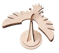 Balancerende fuglefigur i træ Balancerende fuglefigur i træ
