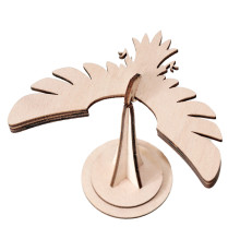 Balancing bird figure in wood