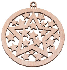Christmas ball, Christmas hanging, Christmas tree decorations made of wood L