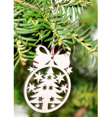 Christmas ball, Christmas hanging, Christmas tree decorations made of wood T