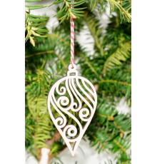 Christmas ball, Christmas pendant, Christmas tree decorations made of wood W