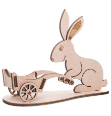 Easter bunny, Wooden figure of the Easter bunny, Wooden decoration, Wooden art
