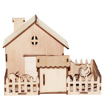 Farm with animals made of wood 25*20*20