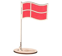 Danmarks flag lavet af træ Danmarks flag lavet af træ