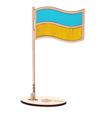 Ukraines flag lavet af træ Ukraines flag lavet af træ