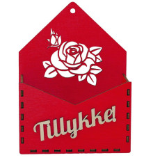 Gift Flower basket, Gift basket without contents, Wooden flower basket Envelope with congratulations