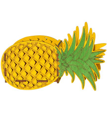Gave Blomsterkurv, Gavekurv uden indhold, Blomsterkurv i træ Ananas