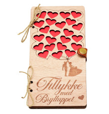 Greeting card Congratulations on the wedding, Wooden money card