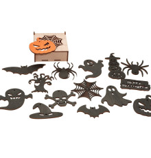 Halloween-Dekorationsset, Set mit Figuren für Halloween