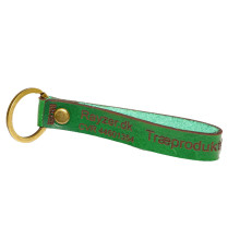 Leather key ring with engraving
