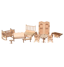 Set of furniture for a dollhouse