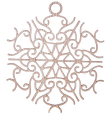 Schneeflocken-Weihnachtsdekoration, Weihnachtsdekoration aus Holz