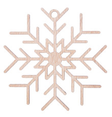 Schneeflocken-Weihnachtsdekorationen, Weihnachtsdekoration aus Holz