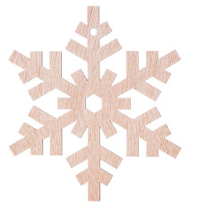Schneeflocken-Weihnachtsdekorationen, Weihnachtsdekoration aus Holz
