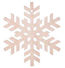 Schneeflocken-Weihnachtsdekorationen, Weihnachtsdekoration aus Holz