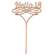 Topper Hello 18, Caketopper, Kagetopper