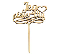 Topper Jeg elsker dig, Caketopper, Kagetopper Topper Jeg elsker dig, Caketopper, Kagetopper