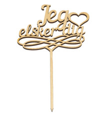 Topper Jeg elsker dig, Caketopper, Kagetopper