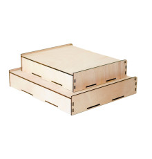Wooden box with lid, Different sizes 15*20*10