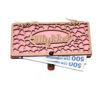 Geldkarte Herzen aus Holz, Geldgeschenkidee, Geldumschlag Geldkarte Herzen aus Holz, Geldgeschenkidee, Geldumschlag